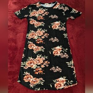 Ardene Black Floral Midi Dress